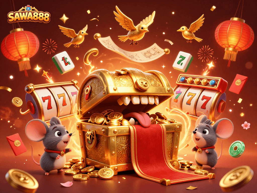Experience the thrill of SAWA888 slots with vibrant treasures and lively characters!