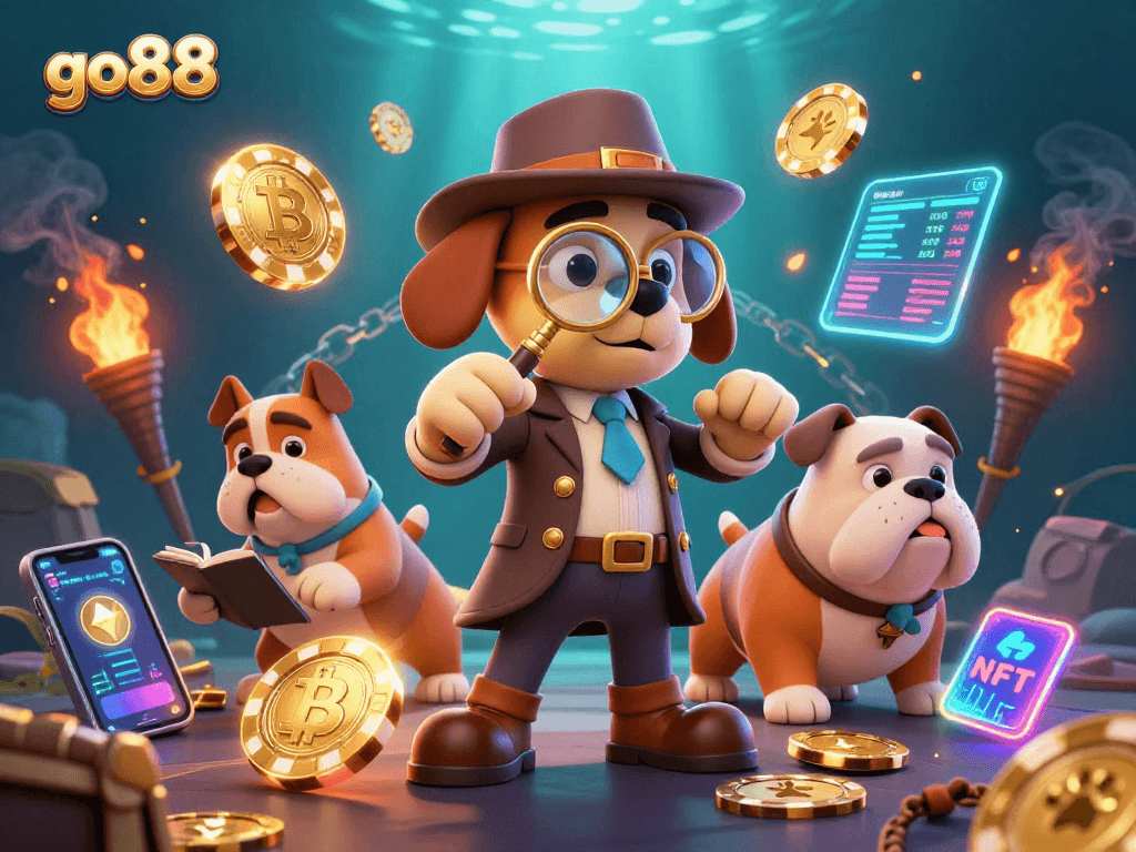 Engage with go88's thrilling casino adventure alongside a detective bloodhound and Watson bulldog.