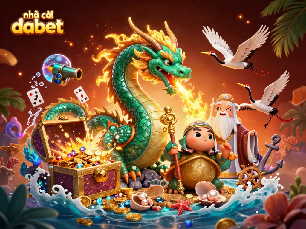 Experience the excitement at nhà cái dabet with thrilling casino action in a vibrant illustration.