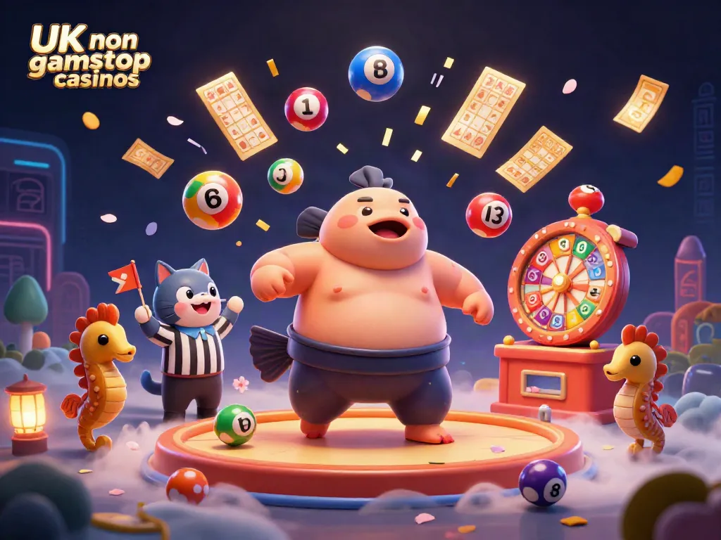 Experience the excitement of UK non gamstop casinos with a vibrant 3D underwater scene featuring animated characters and game elements.