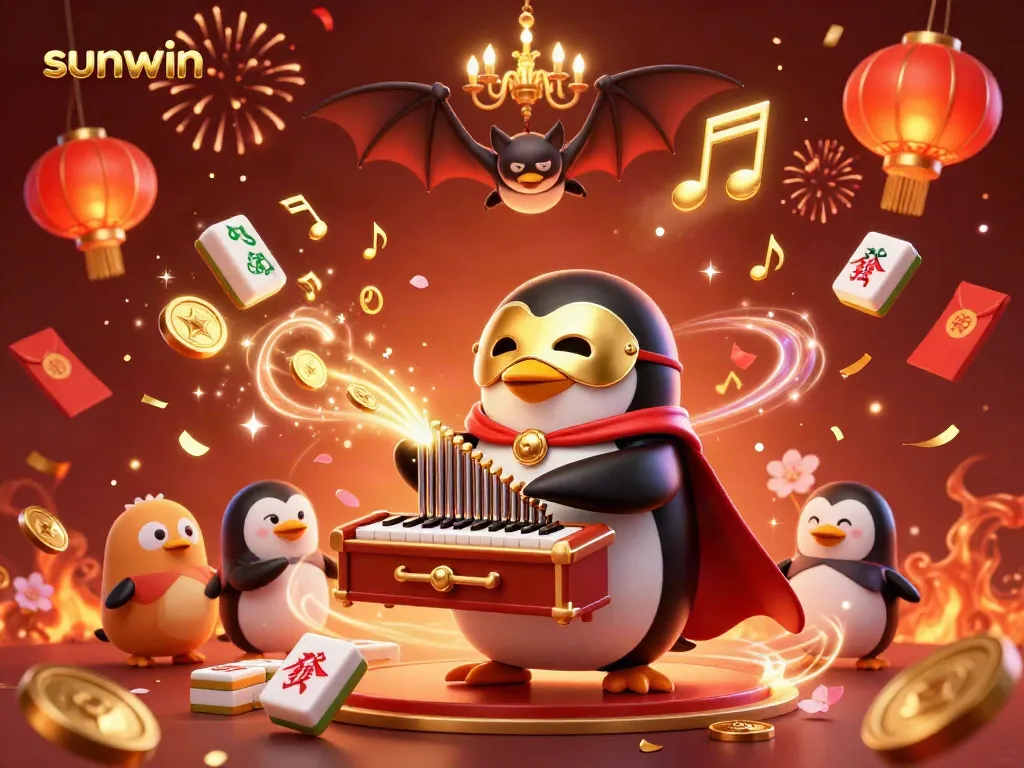 Experience thrilling gameplay with sunwin as the phantom penguin wins gold while playing mysterious tunes.