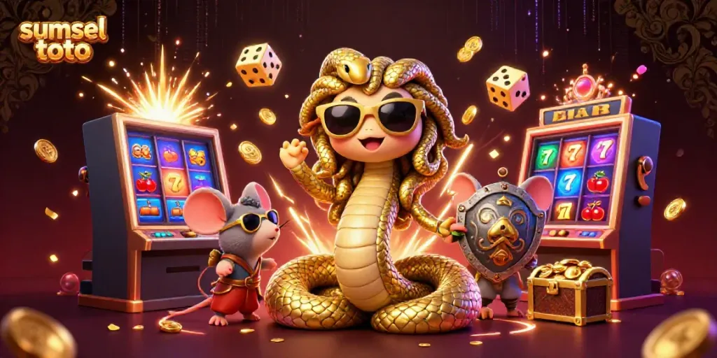 Experience thrilling wins with sumsel toto in a captivating 3D casino scene.