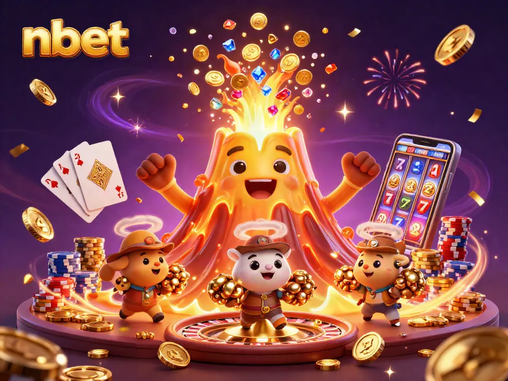Play exciting games at nbet with vibrant 3D illustrations showcasing thrilling casino elements.