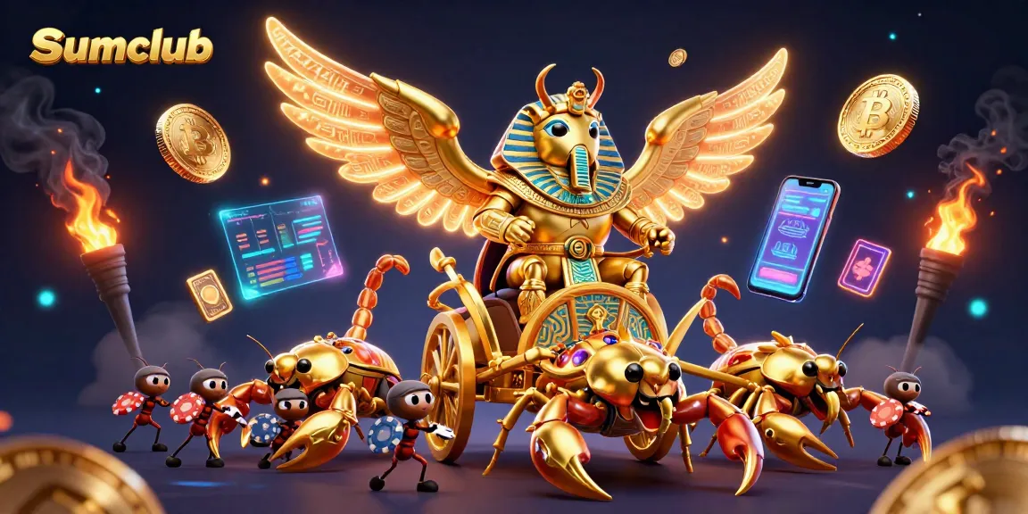 Experience thrilling adventures at Sumclub with a captivating 3D illustration featuring gaming elements and excitement.