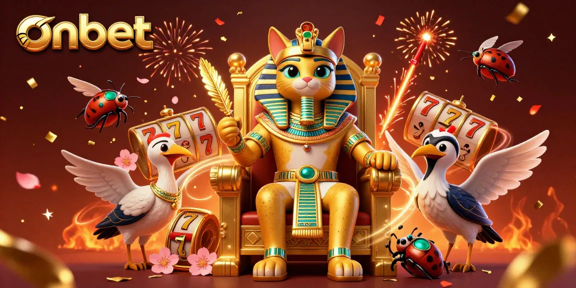 Experience thrilling gaming with onbet in a vibrant, high-energy casino illustration.