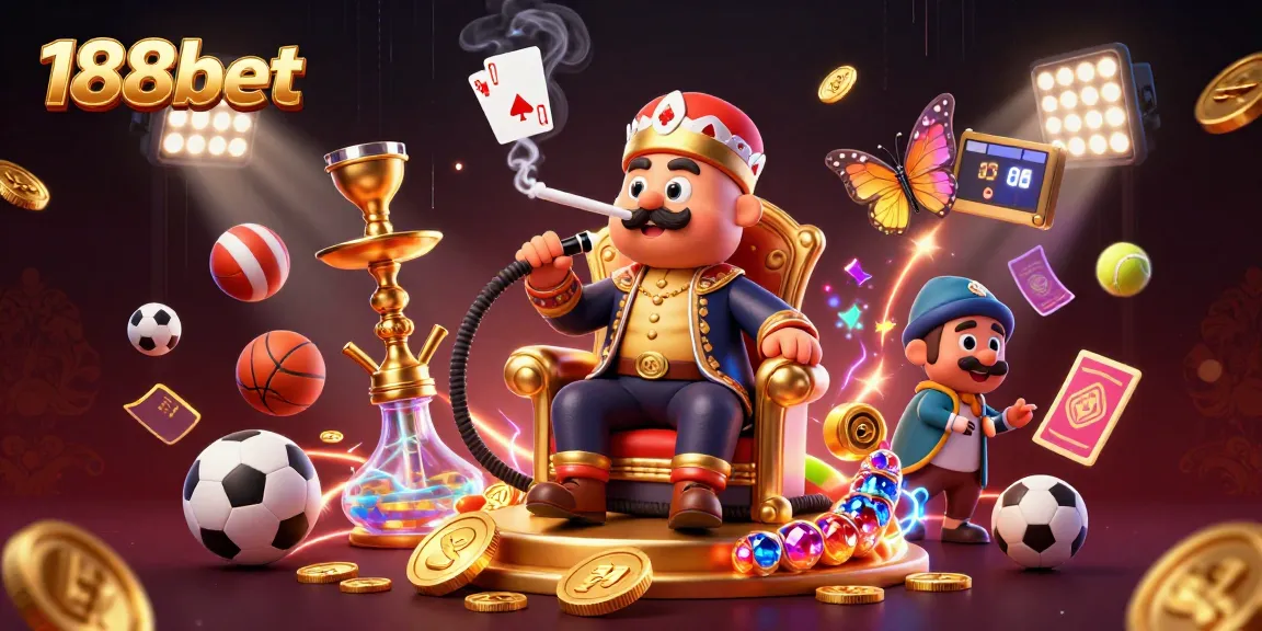 Experience exciting games at 188bet with a vibrant 3D illustration showcasing dynamic sports elements and winning thrills.