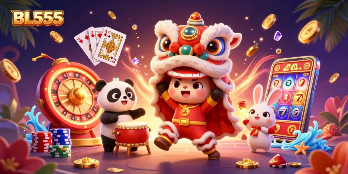 Experience vibrant casino energy with BL555's colorful characters and dynamic games.